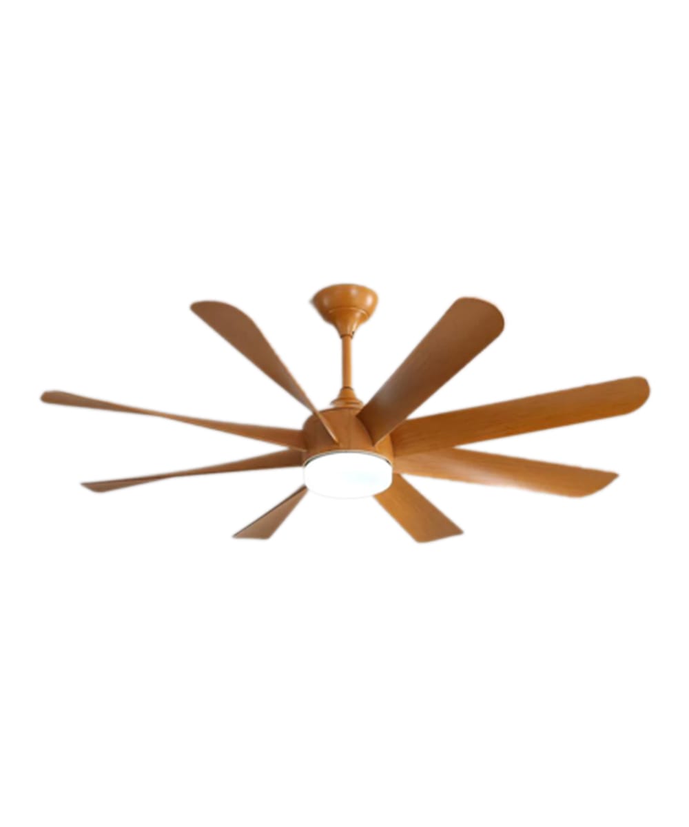 Yamada 60 Inch White 8 Blades Ceiling Fan with Light & Remote Control