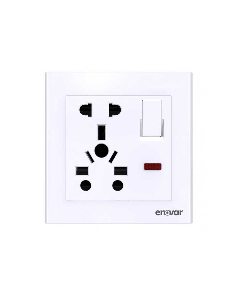 Akij ENOVAR (Orchid) 10 Pin Multi Socket with Switch