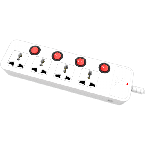 Walton Extension Socket 4 Point - 5 Meter - 2 Pin - White 1500 watt Multiplug- WES2P4E5 - Image 2