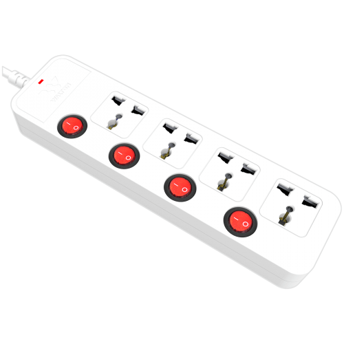 Walton Extension Socket 4 Point - 5 Meter - 3 Pin - White 1500 watt Multiplug- WES3P4E5 - Image 3