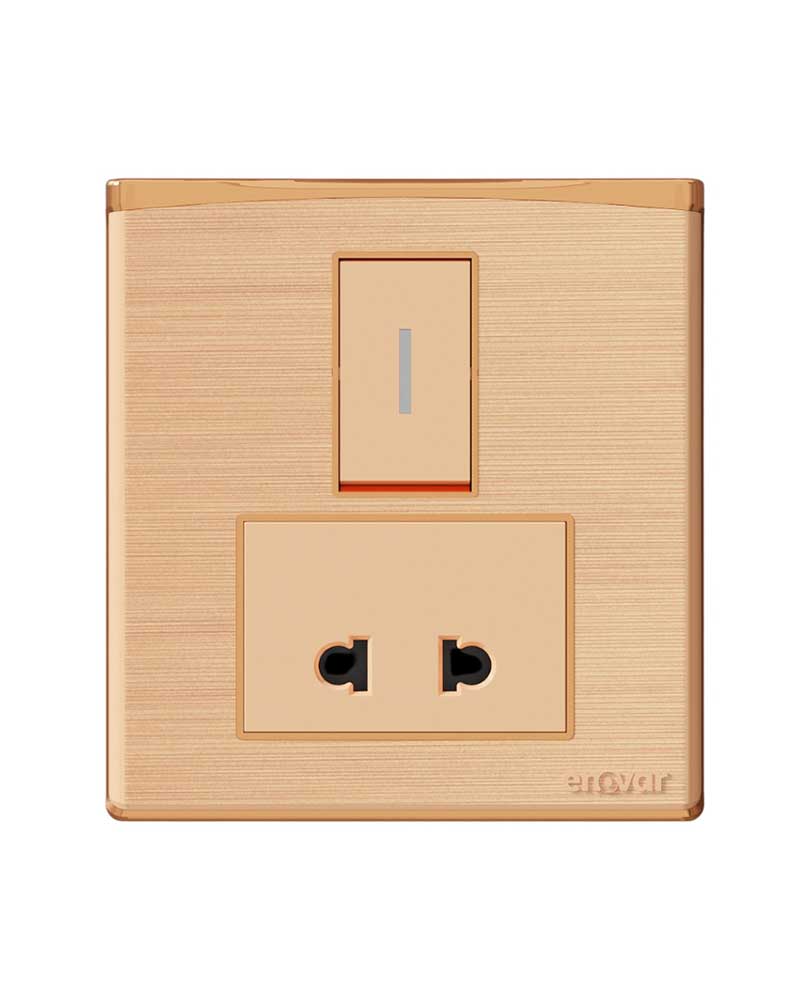 Akij ENOVAR (Lumigold) 2 Pin Socket with Switch