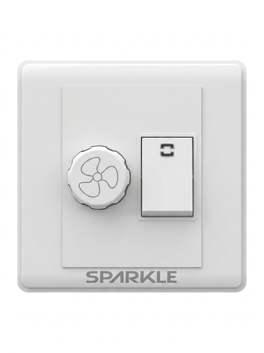 ACI Sparkle-Falcon Series-Fan Dimmer Switch(White)-500W, 250V-Modular Speed Controller - Image 2