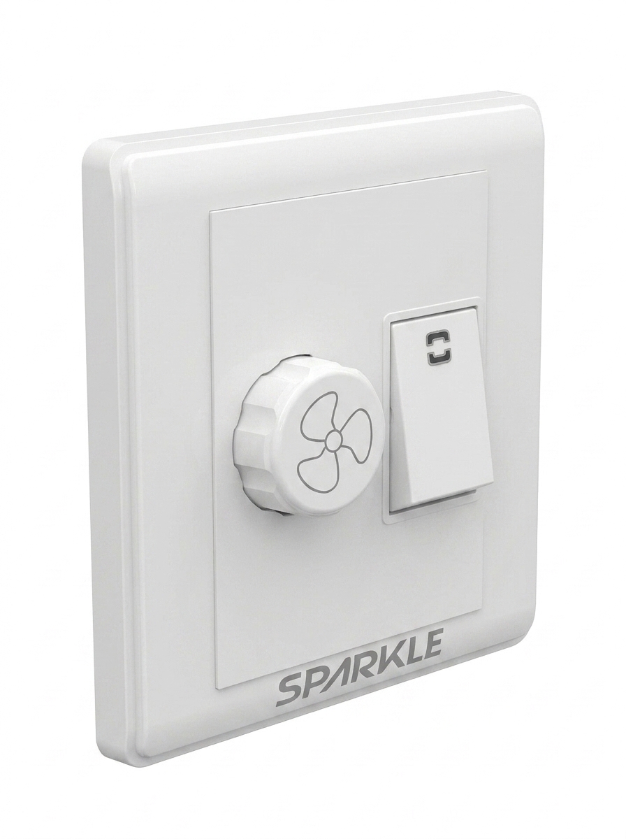 ACI Sparkle-Falcon Series-Fan Dimmer Switch(White)-500W, 250V-Modular Speed Controller - Image 3