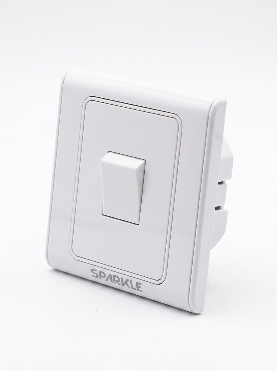 ACI Sparkle Gold Series 1 Gang 1 Way Switch (10A, 250V)-(White) - Image 4