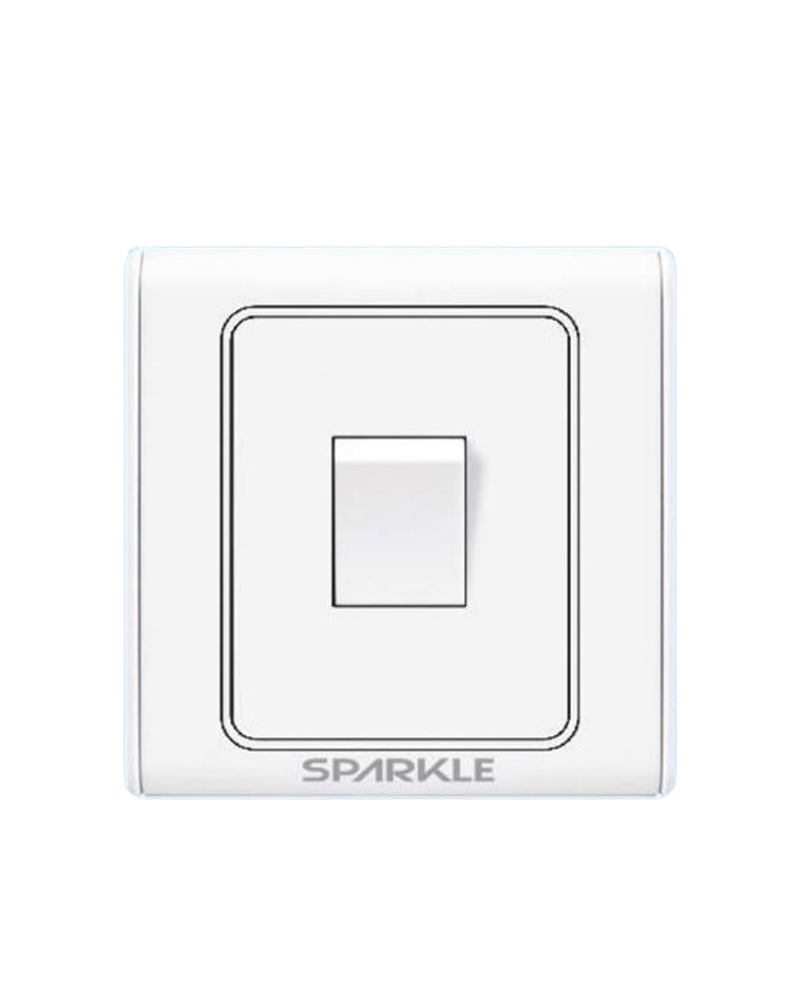 ACI Sparkle Gold Series 1 Gang 1 Way Switch (10A, 250V)-(White)