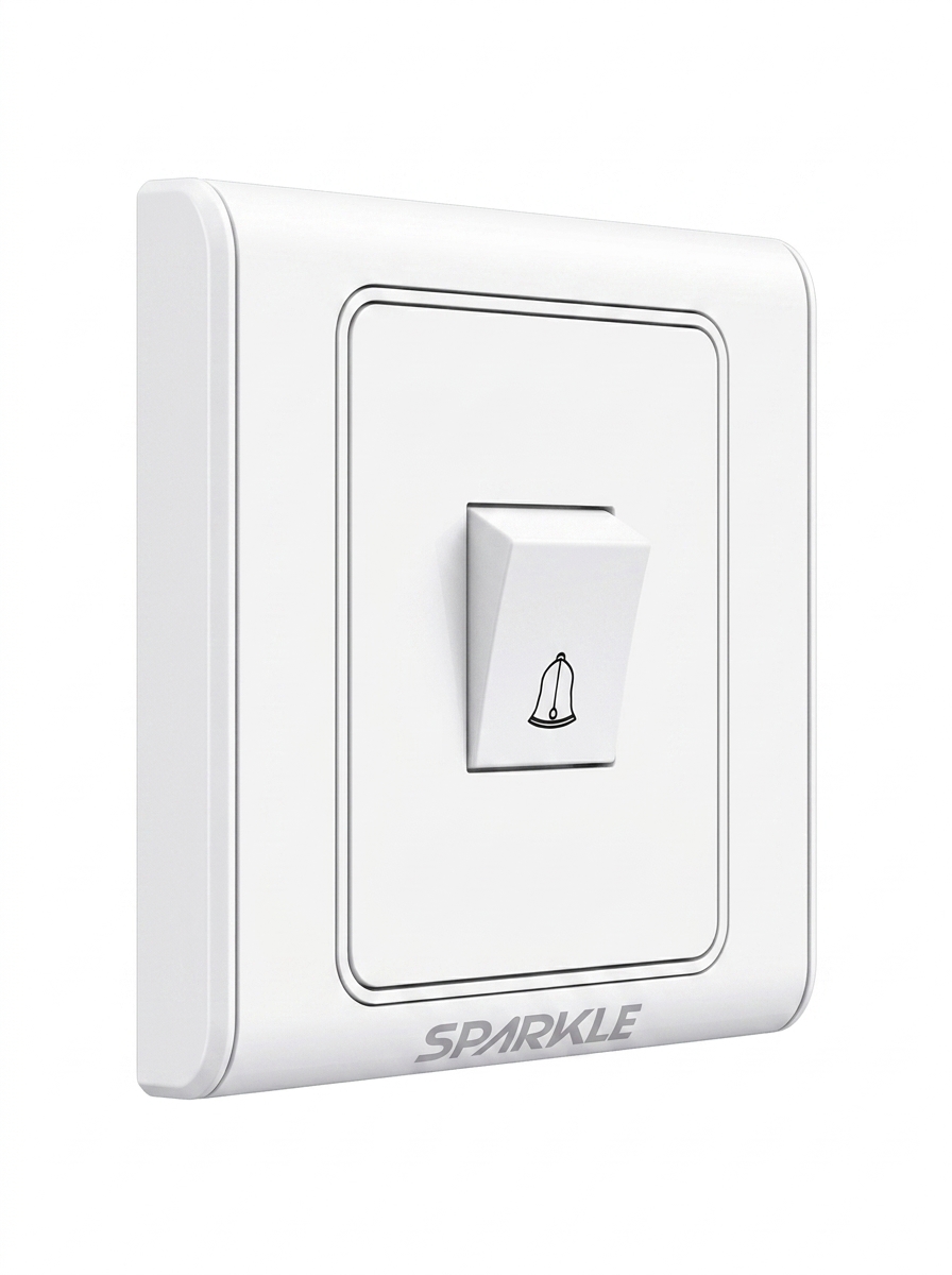 ACI Sparkle Gold Series-Bell Push Switch- (White)-(10A, 250V) - Image 3