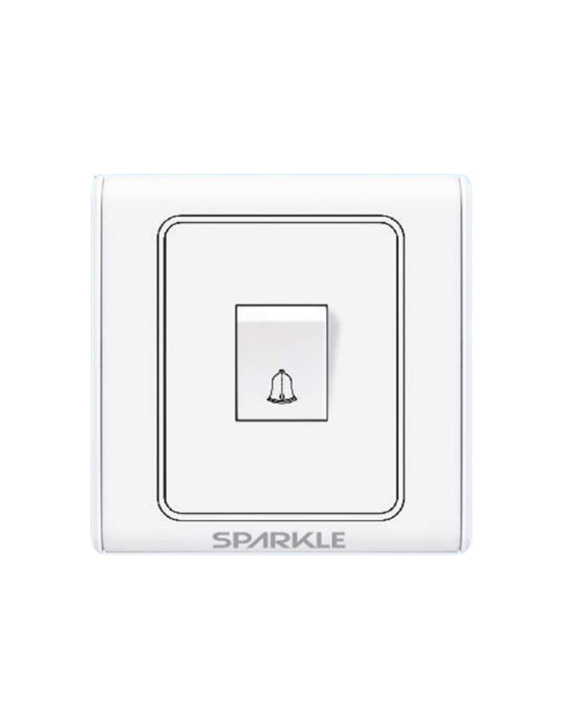 ACI Sparkle Gold Series-Bell Push Switch- (White)-(10A, 250V)