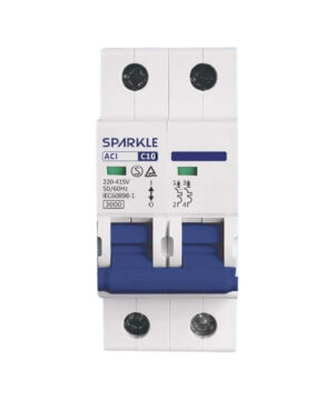 ACI Sparkle MCB 10A Double Pole (DP) 220v C Curve