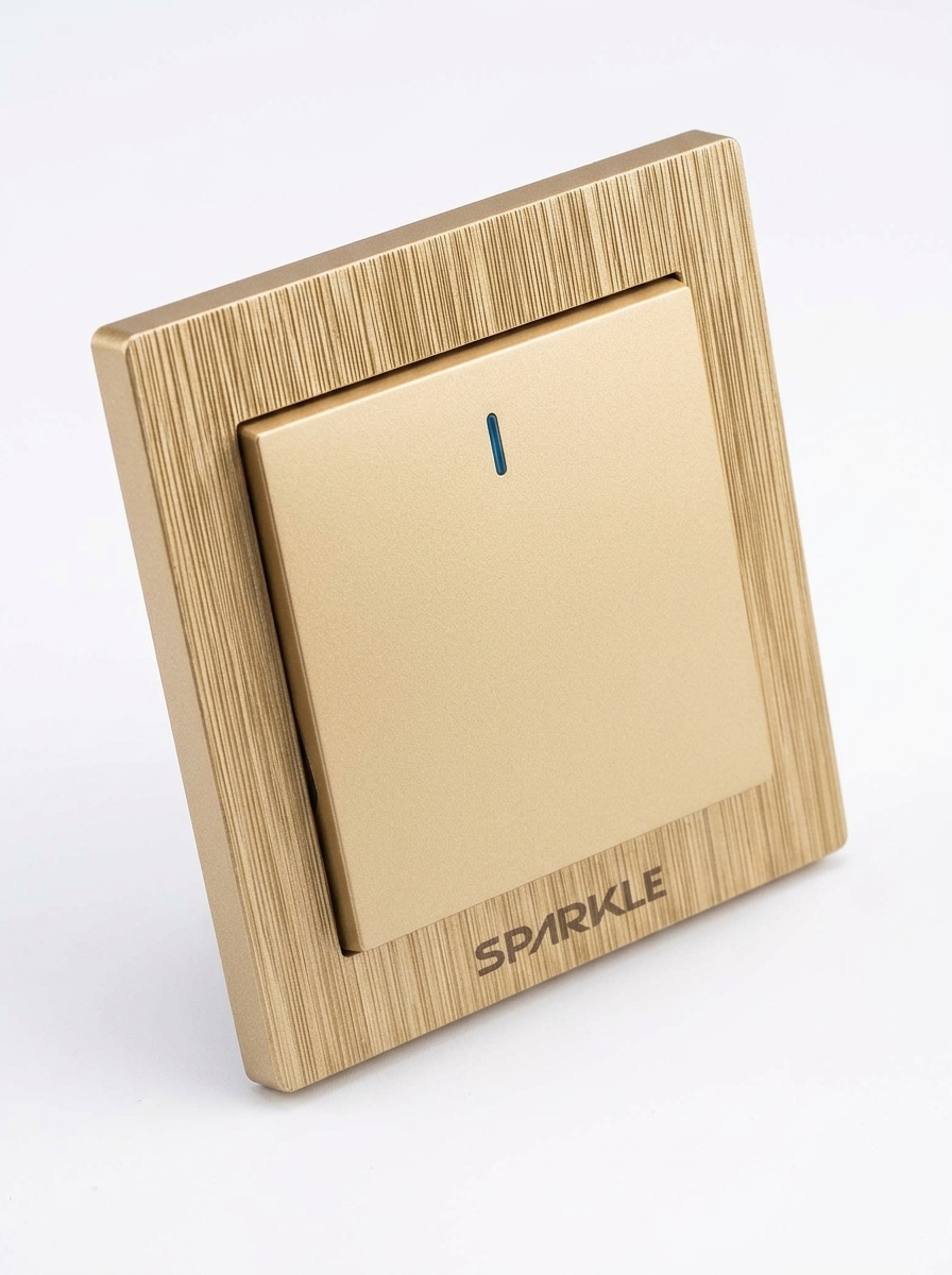 ACI Sparkle Smart Series (Golden)-1 Gang 1 Way Switch (16A, 250V) - Image 2