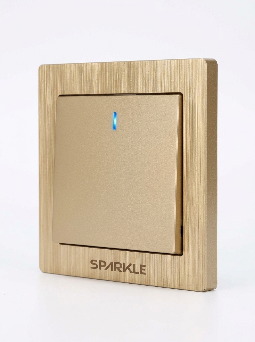 ACI Sparkle Smart Series (Golden)-1 Gang 1 Way Switch (16A, 250V) - Image 4