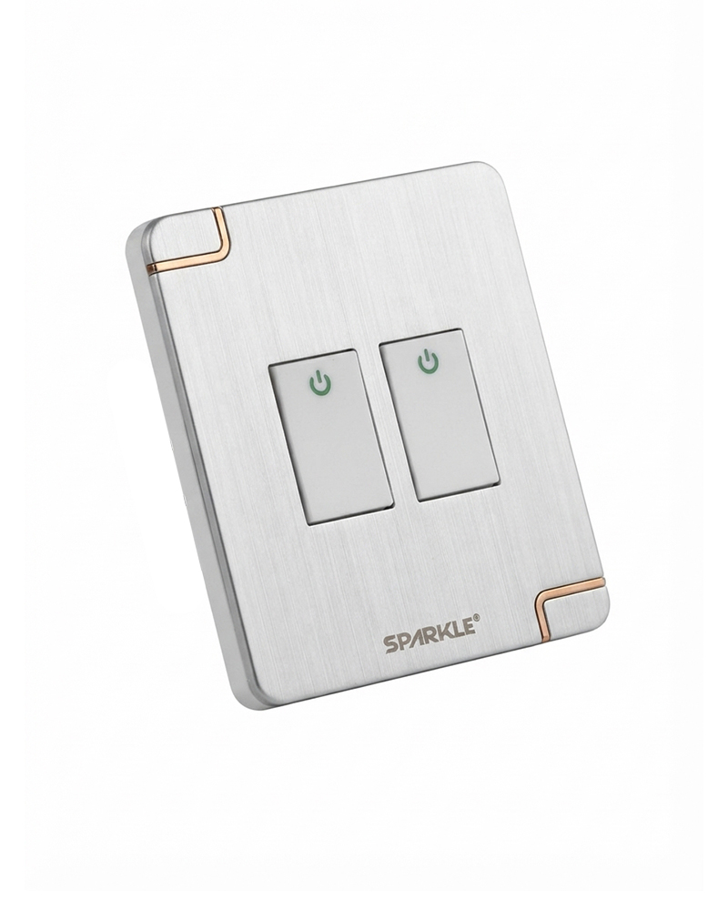 ACI Sparkle Ultra Series - 2 Gang 1 Way Switch (16A, 250V)-(White) - Image 2