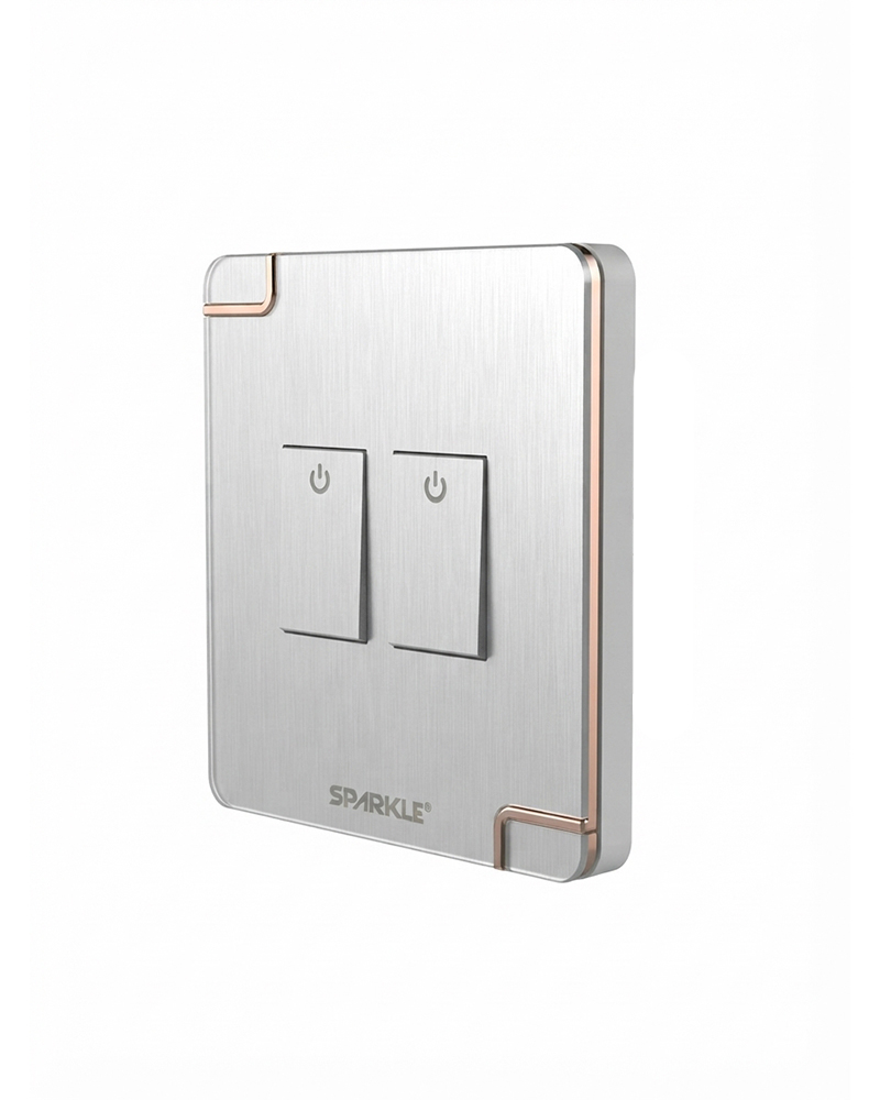 ACI Sparkle Ultra Series - 2 Gang 1 Way Switch (16A, 250V)-(White) - Image 3