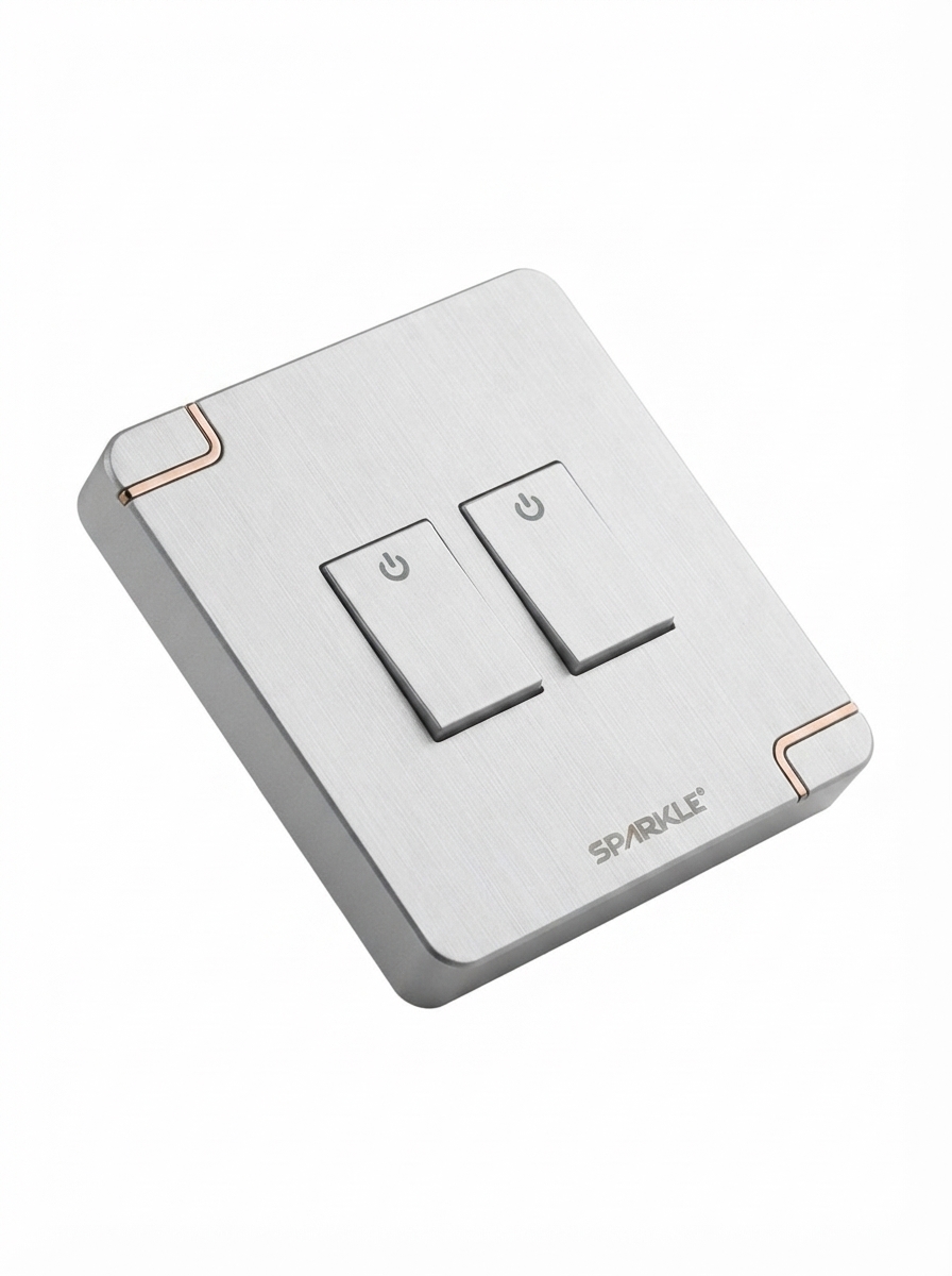 ACI Sparkle Ultra Series - 2 Gang 1 Way Switch (16A, 250V)-(White) - Image 4