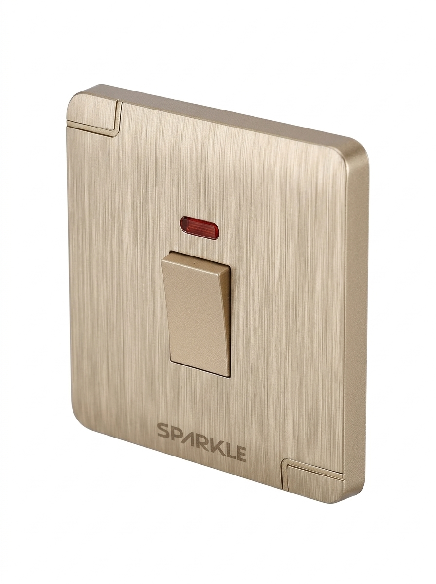 ACI Sparkle Ultra Series-20A DP Switch-(Golden)-Double Pole Modular Switch - Image 4