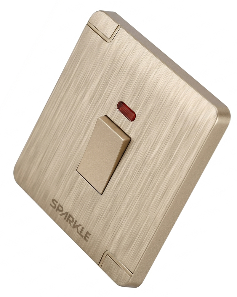 ACI Sparkle Ultra Series-20A DP Switch-(Golden)-Double Pole Modular Switch - Image 2
