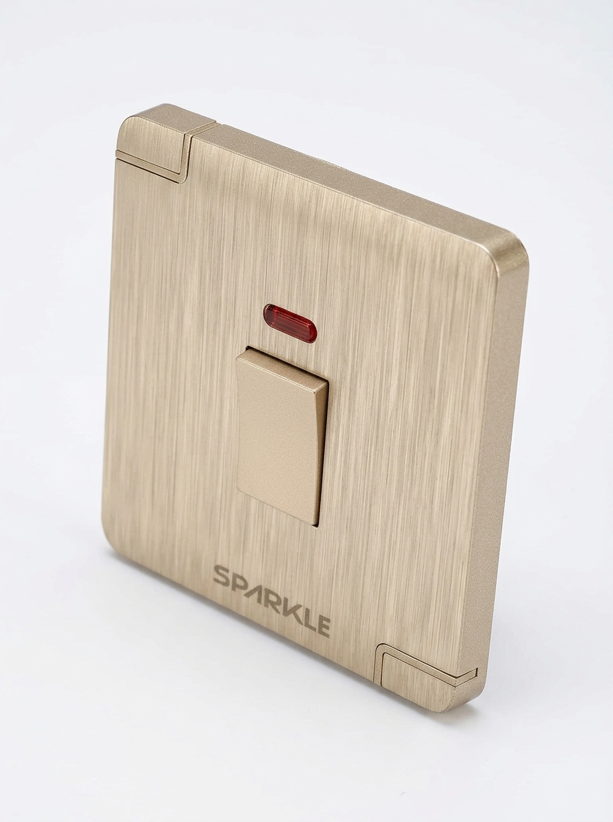 ACI Sparkle Ultra Series-20A DP Switch-(Golden)-Double Pole Modular Switch - Image 3