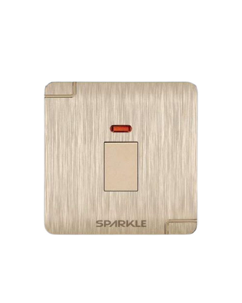 ACI Sparkle Ultra Series-20A DP Switch-(Golden)-Double Pole Modular Switch