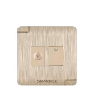 ACI Sparkle-Ultra Series (Golden)-Fan Dimmer Switch-500W, 250V-Modular Speed Controller