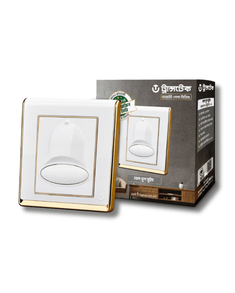 Transtec Bell Push Switch White Gold Series