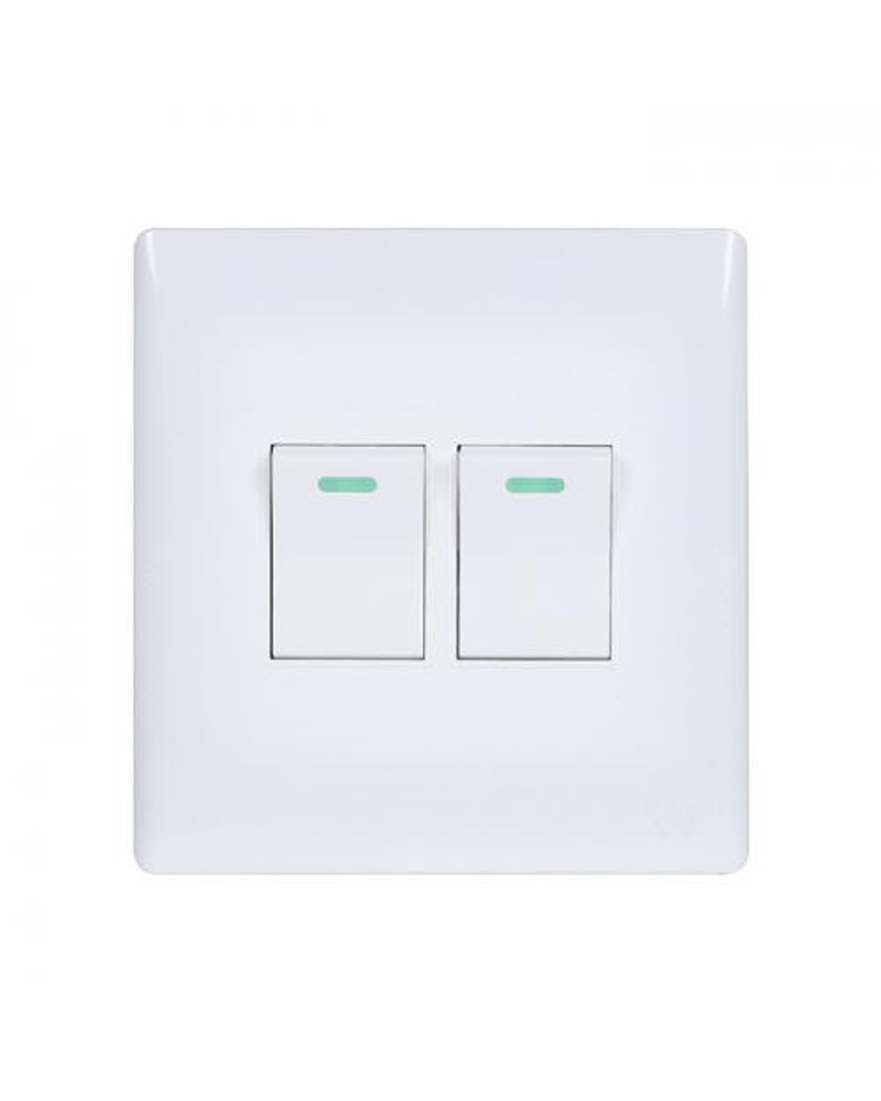 Walton Radium Indicator Classic Series 2 Gang 1 Way Switch – 250V 10A – WCL2GS1