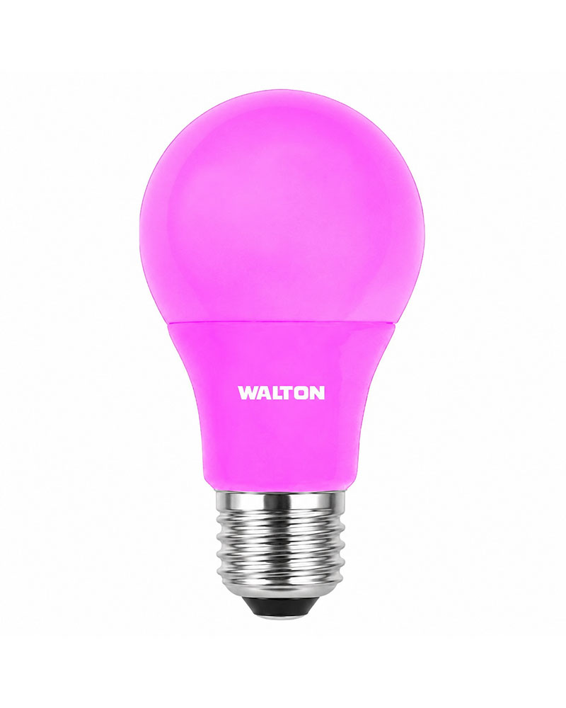 Walton WLED-RB3WE27 3W Pink Rainbow Series LED Bulb (E27 Screw Type)
