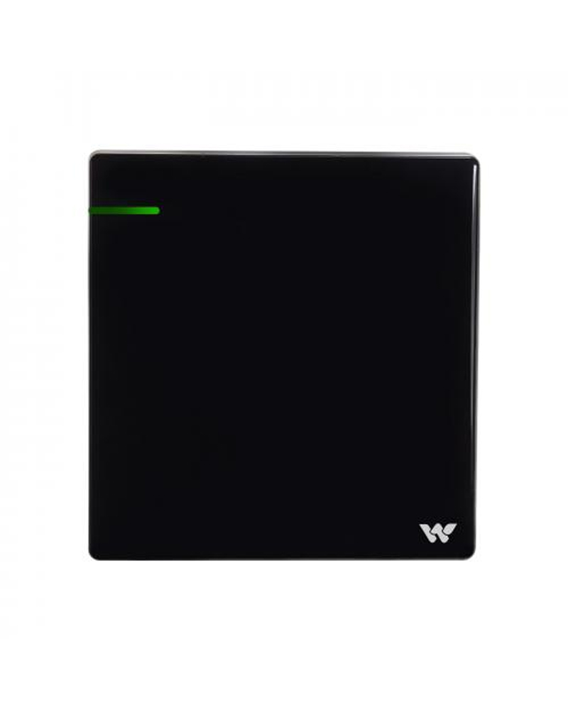 Walton Crystal Series 1 Gang 1 Way Switch – Black – 250V 16A – Radium Indicator – WC1GS1