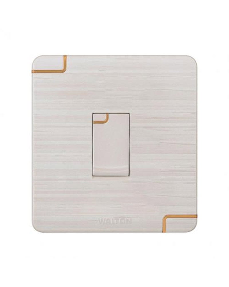 Walton Flora Series 1 Gang 1 Way Switch – Off White Gold – 250V 10A – Radium Indicator – WFL1GS1
