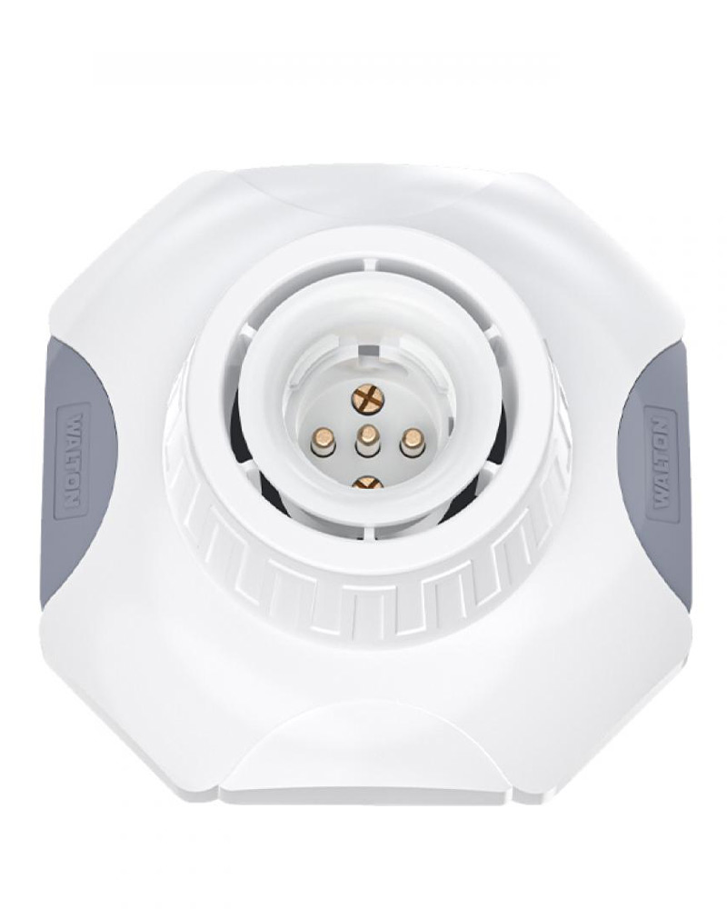 Walton - Octagonal Combo Lamp Holder WOCLH-2 White