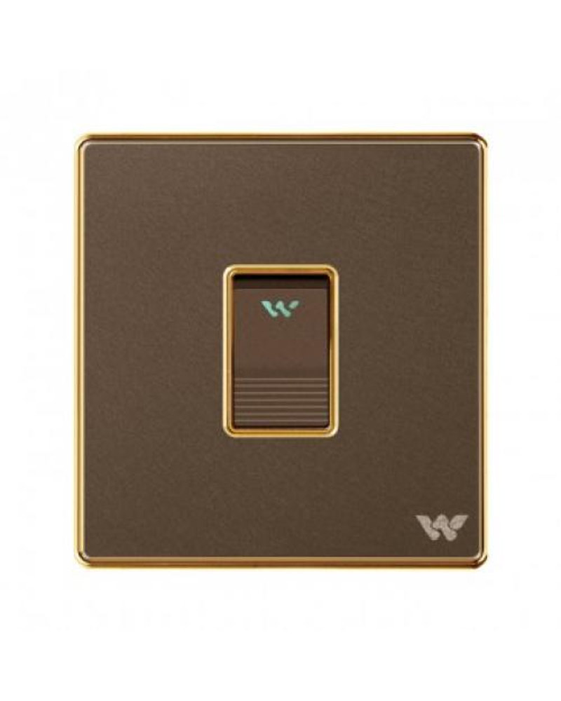 Walton Premio Series 1 Gang 1 Way Switch – Bronze Gold – 250V 16A – Radium Indicator – WP1GS1