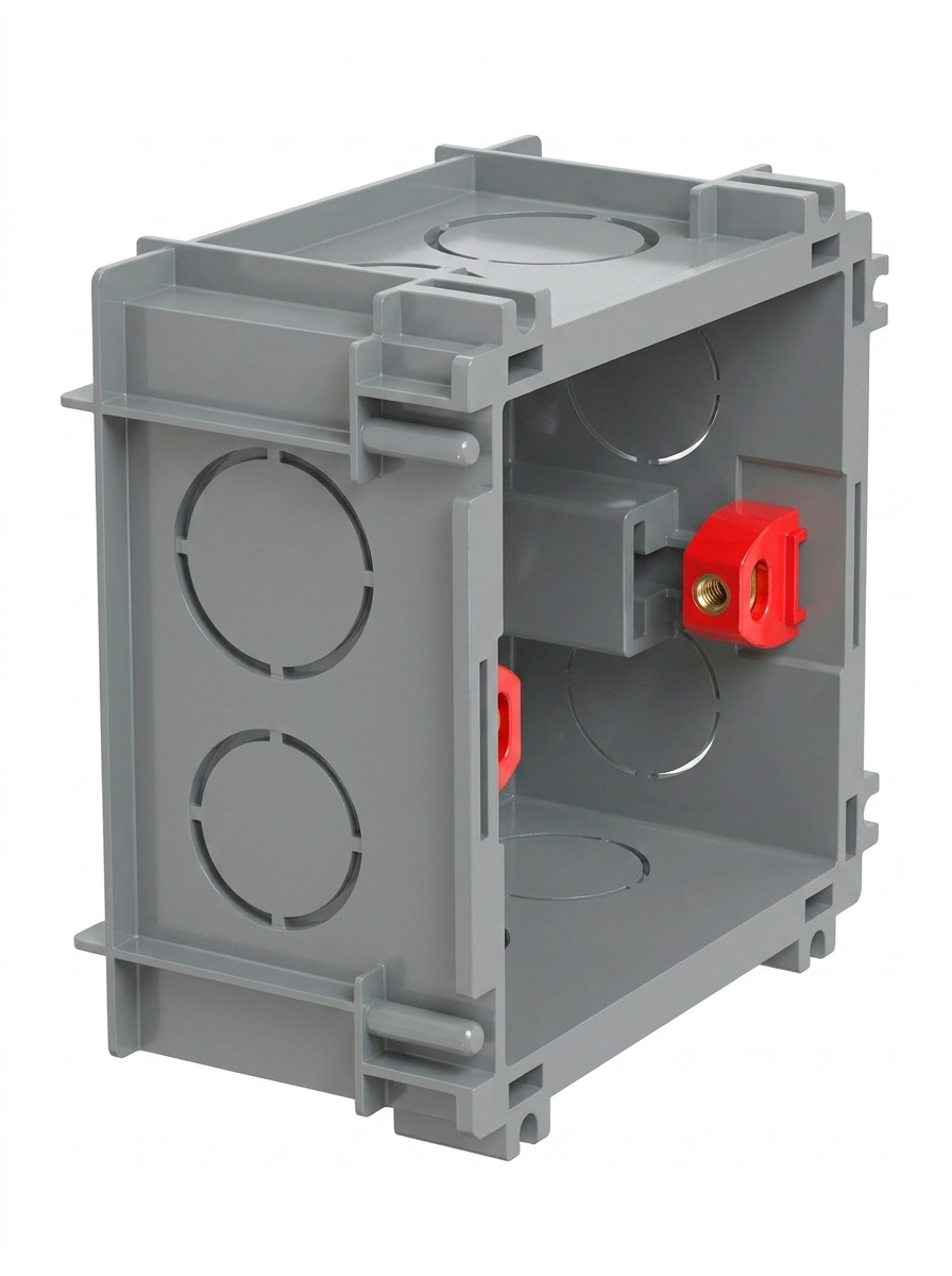 Walton-Premium 1-Gang PVC Concealed Wall Box - WPCB1GM2(Grey) - Image 3