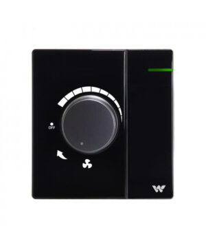 Walton Radium Indicator Crystal Series Fan Speed Regulator With Switch – Black – AC 250V 300W – 85 x 89 mm – WCFR