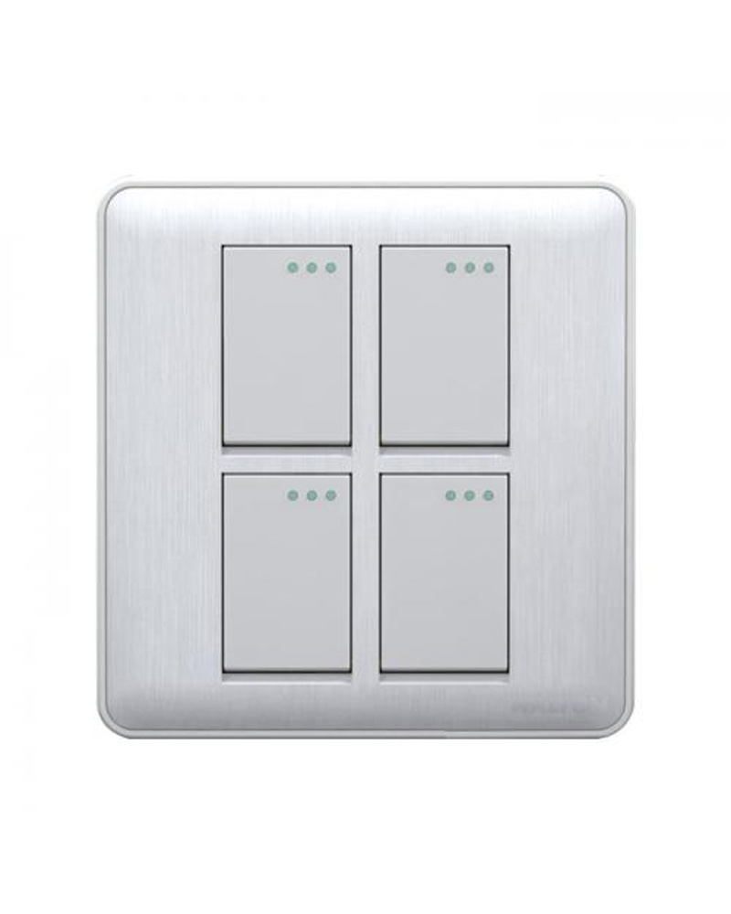 Walton Radium Indicator Glory Series 4 Gang 1 Way Switch – 250V 16A – WG4GS1W