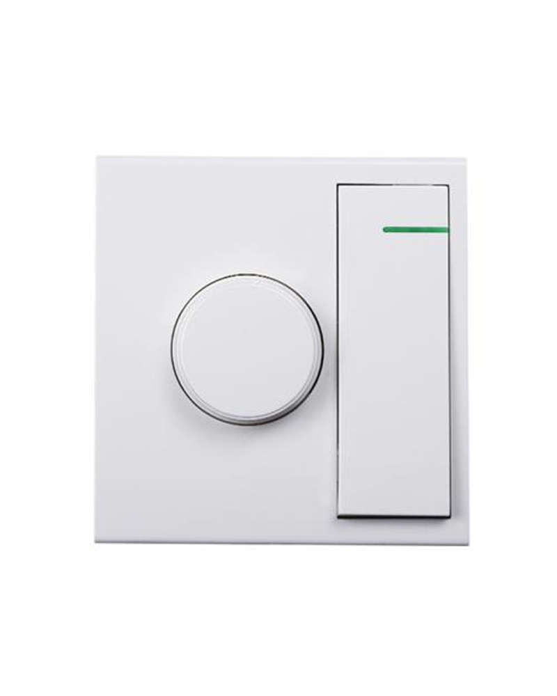 Walton Radium Indicator Trust Series Fan Speed Regulator With Switch – White – 250V 16A – 85 x 89 mm – WTFRW (WHITE)