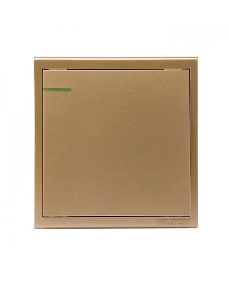Walton Trust Series 1 Gang 1 Way Switch – Gold – 250V 16A – Radium Indicator – WT1GS1W